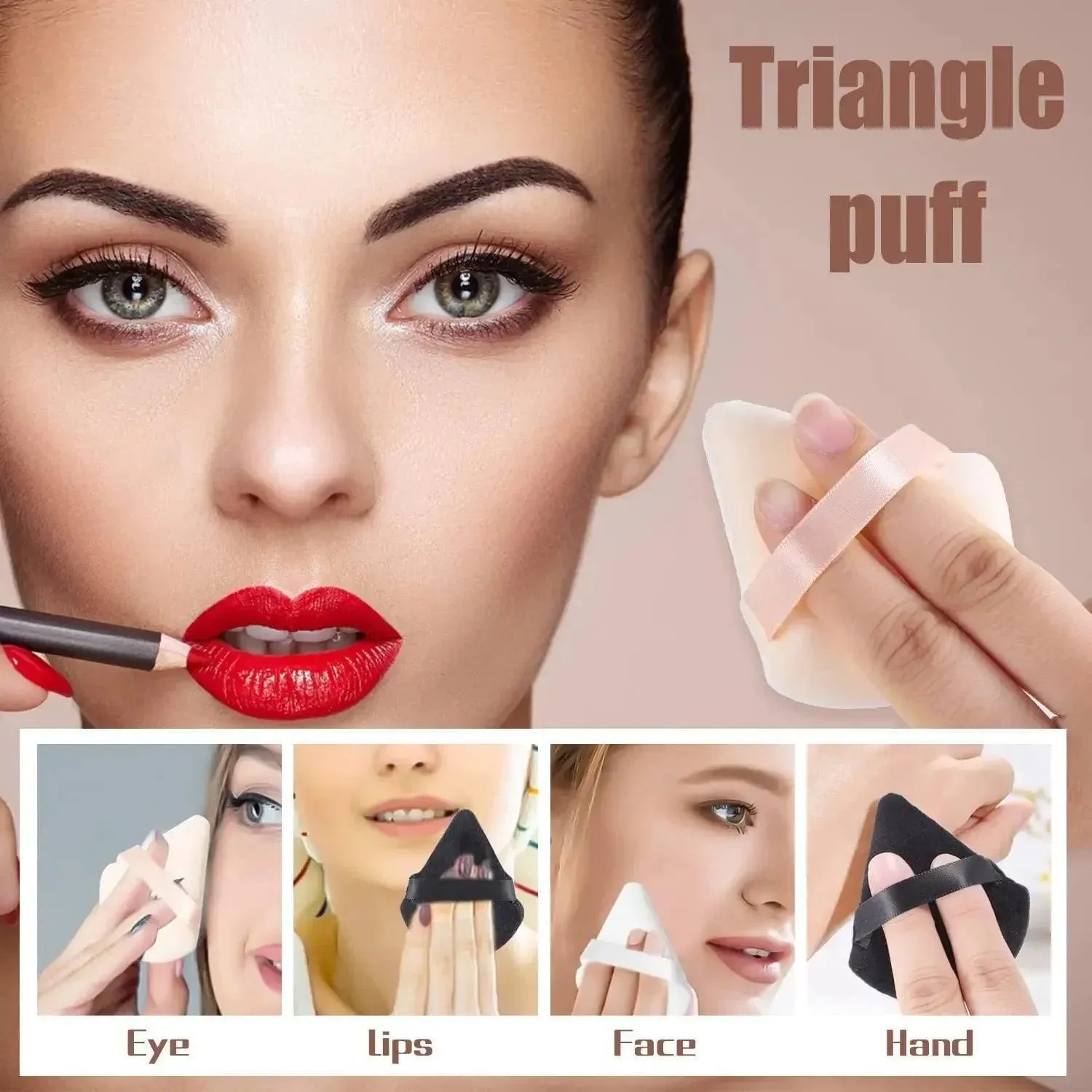 Velvet Triangle Makeup Puffs: Luxe Beauty Blenders for Flawless Makeup